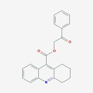 molecular formula C22H19NO3 B434274 2-Oxo-2-phenylethyl 1,2,3,4-tetrahydroacridine-9-carboxylate CAS No. 313067-07-1