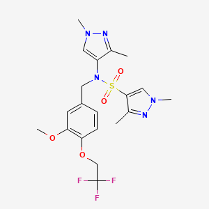 N-(1,3-dimethyl-1H-pyrazol-4-yl)-N-[3-methoxy-4-(2,2,2-trifluoroethoxy)benzyl]-1,3-dimethyl-1H-pyrazole-4-sulfonamide