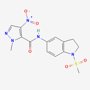 1-methyl-N-[1-(methylsulfonyl)-2,3-dihydro-1H-indol-5-yl]-4-nitro-1H-pyrazole-5-carboxamide