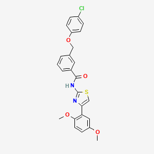 3-[(4-chlorophenoxy)methyl]-N-[4-(2,5-dimethoxyphenyl)-1,3-thiazol-2-yl]benzamide