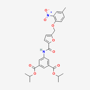 DIISOPROPYL 5-[({5-[(4-METHYL-2-NITROPHENOXY)METHYL]-2-FURYL}CARBONYL)AMINO]ISOPHTHALATE