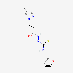 N~1~-(2-FURYLMETHYL)-2-[3-(4-METHYL-1H-PYRAZOL-1-YL)PROPANOYL]-1-HYDRAZINECARBOTHIOAMIDE