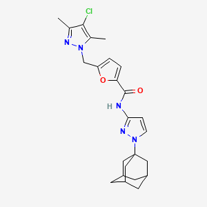 N-[1-(1-adamantyl)-1H-pyrazol-3-yl]-5-[(4-chloro-3,5-dimethyl-1H-pyrazol-1-yl)methyl]-2-furamide