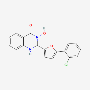 molecular formula C18H13ClN2O3 B4342869 2-[5-(2-chlorophenyl)-2-furyl]-3-hydroxy-2,3-dihydro-4(1H)-quinazolinone 