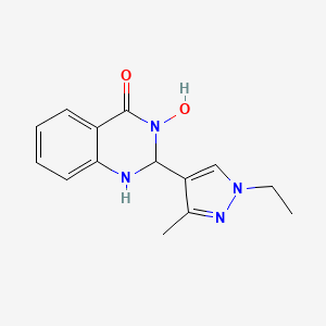 2-(1-ethyl-3-methyl-1H-pyrazol-4-yl)-3-hydroxy-2,3-dihydroquinazolin-4(1H)-one