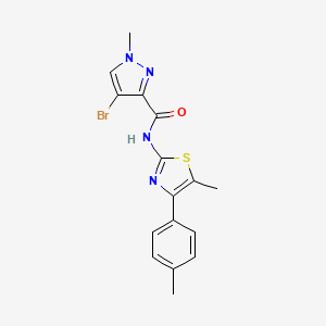 4-bromo-1-methyl-N-[5-methyl-4-(4-methylphenyl)-1,3-thiazol-2-yl]-1H-pyrazole-3-carboxamide