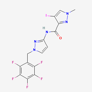 4-iodo-1-methyl-N-[1-(2,3,4,5,6-pentafluorobenzyl)-1H-pyrazol-3-yl]-1H-pyrazole-3-carboxamide