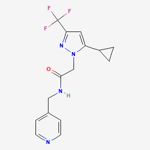 2-[5-CYCLOPROPYL-3-(TRIFLUOROMETHYL)-1H-PYRAZOL-1-YL]-N~1~-(4-PYRIDYLMETHYL)ACETAMIDE