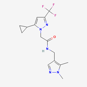 2-[5-CYCLOPROPYL-3-(TRIFLUOROMETHYL)-1H-PYRAZOL-1-YL]-N~1~-[(1,5-DIMETHYL-1H-PYRAZOL-4-YL)METHYL]ACETAMIDE