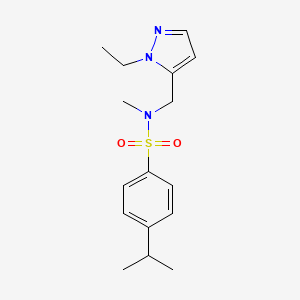 N-[(1-ETHYL-1H-PYRAZOL-5-YL)METHYL]-4-ISOPROPYL-N-METHYL-1-BENZENESULFONAMIDE