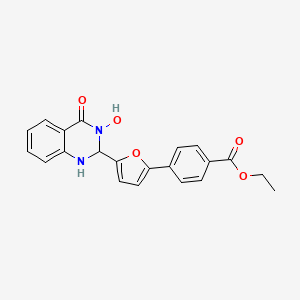 ethyl 4-[5-(3-hydroxy-4-oxo-1,2,3,4-tetrahydro-2-quinazolinyl)-2-furyl]benzoate