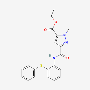 ethyl 1-methyl-3-({[2-(phenylthio)phenyl]amino}carbonyl)-1H-pyrazole-5-carboxylate