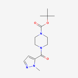 TERT-BUTYL 4-[(1-METHYL-1H-PYRAZOL-5-YL)CARBONYL]TETRAHYDRO-1(2H)-PYRAZINECARBOXYLATE