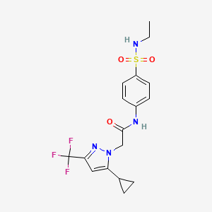 2-[5-cyclopropyl-3-(trifluoromethyl)-1H-pyrazol-1-yl]-N-{4-[(ethylamino)sulfonyl]phenyl}acetamide