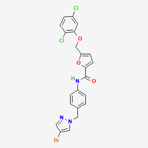 N~2~-{4-[(4-BROMO-1H-PYRAZOL-1-YL)METHYL]PHENYL}-5-[(2,5-DICHLOROPHENOXY)METHYL]-2-FURAMIDE