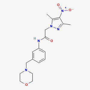 2-(3,5-DIMETHYL-4-NITRO-1H-PYRAZOL-1-YL)-N-[3-(MORPHOLINOMETHYL)PHENYL]ACETAMIDE