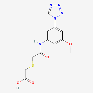 2-[({[3-METHOXY-5-(1H-1,2,3,4-TETRAZOL-1-YL)PHENYL]CARBAMOYL}METHYL)SULFANYL]ACETIC ACID