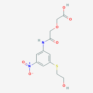 2-(2-{3-[(2-HYDROXYETHYL)SULFANYL]-5-NITROANILINO}-2-OXOETHOXY)ACETIC ACID