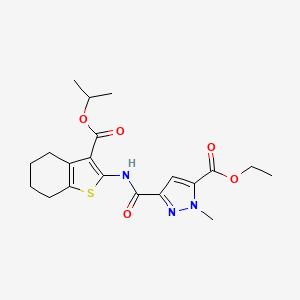 ETHYL 3-({[3-(ISOPROPOXYCARBONYL)-4,5,6,7-TETRAHYDRO-1-BENZOTHIOPHEN-2-YL]AMINO}CARBONYL)-1-METHYL-1H-PYRAZOLE-5-CARBOXYLATE