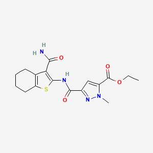 ETHYL 3-({[3-(AMINOCARBONYL)-4,5,6,7-TETRAHYDRO-1-BENZOTHIOPHEN-2-YL]AMINO}CARBONYL)-1-METHYL-1H-PYRAZOLE-5-CARBOXYLATE