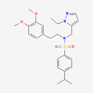 N-(3,4-DIMETHOXYPHENETHYL)-N-[(1-ETHYL-1H-PYRAZOL-5-YL)METHYL]-4-ISOPROPYL-1-BENZENESULFONAMIDE