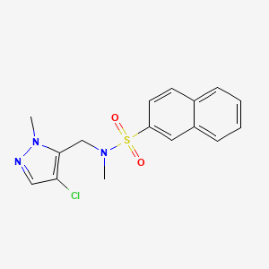 N-[(4-chloro-1-methyl-1H-pyrazol-5-yl)methyl]-N-methyl-2-naphthalenesulfonamide