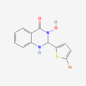 molecular formula C12H9BrN2O2S B4343268 2-(5-bromo-2-thienyl)-3-hydroxy-2,3-dihydro-4(1H)-quinazolinone 