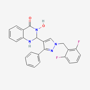 2-[1-(2,6-difluorobenzyl)-3-phenyl-1H-pyrazol-4-yl]-3-hydroxy-2,3-dihydro-4(1H)-quinazolinone