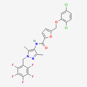 5-[(2,5-DICHLOROPHENOXY)METHYL]-N-[3,5-DIMETHYL-1-(2,3,4,5,6-PENTAFLUOROBENZYL)-1H-PYRAZOL-4-YL]-2-FURAMIDE