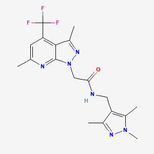 2-[3,6-Dimethyl-4-(trifluoromethyl)-1H-pyrazolo[3,4-B]pyridin-1-YL]-N~1~-[(1,3,5-trimethyl-1H-pyrazol-4-YL)methyl]acetamide