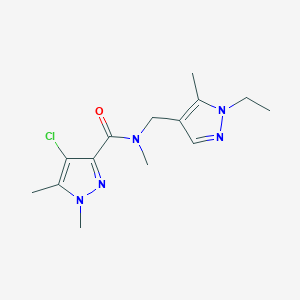 4-CHLORO-N~3~-[(1-ETHYL-5-METHYL-1H-PYRAZOL-4-YL)METHYL]-N~3~,1,5-TRIMETHYL-1H-PYRAZOLE-3-CARBOXAMIDE