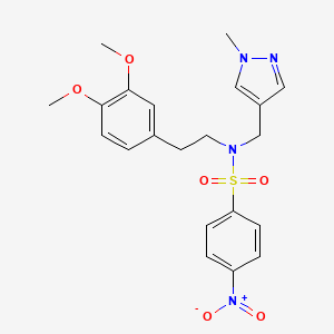 N-(3,4-DIMETHOXYPHENETHYL)-N-[(1-METHYL-1H-PYRAZOL-4-YL)METHYL]-4-NITRO-1-BENZENESULFONAMIDE