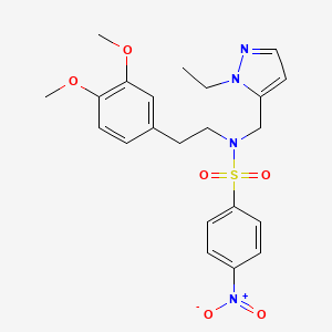 N-(3,4-DIMETHOXYPHENETHYL)-N-[(1-ETHYL-1H-PYRAZOL-5-YL)METHYL]-4-NITRO-1-BENZENESULFONAMIDE