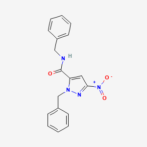 N,1-dibenzyl-3-nitro-1H-pyrazole-5-carboxamide