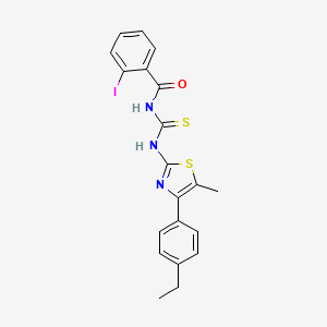 N-[4-(4-ETHYLPHENYL)-5-METHYL-1,3-THIAZOL-2-YL]-N'-(2-IODOBENZOYL)THIOUREA