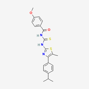 N-[4-(4-ISOPROPYLPHENYL)-5-METHYL-1,3-THIAZOL-2-YL]-N'-(4-METHOXYBENZOYL)THIOUREA