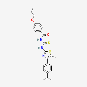 N-[4-(4-ISOPROPYLPHENYL)-5-METHYL-1,3-THIAZOL-2-YL]-N'-(4-PROPOXYBENZOYL)THIOUREA