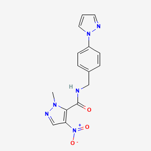 1-methyl-4-nitro-N-[4-(1H-pyrazol-1-yl)benzyl]-1H-pyrazole-5-carboxamide