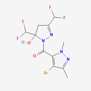 [3,5-bis(difluoromethyl)-5-hydroxy-4,5-dihydro-1H-pyrazol-1-yl](4-bromo-1,3-dimethyl-1H-pyrazol-5-yl)methanone