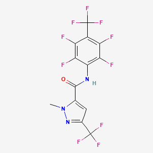 1-methyl-N-[2,3,5,6-tetrafluoro-4-(trifluoromethyl)phenyl]-3-(trifluoromethyl)-1H-pyrazole-5-carboxamide