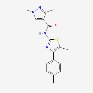 1,3-dimethyl-N-[5-methyl-4-(4-methylphenyl)-1,3-thiazol-2-yl]-1H-pyrazole-4-carboxamide