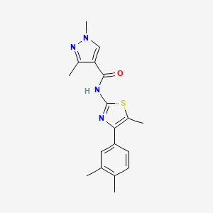 N-[4-(3,4-dimethylphenyl)-5-methyl-1,3-thiazol-2-yl]-1,3-dimethyl-1H-pyrazole-4-carboxamide