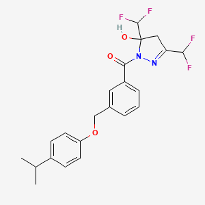 [3,5-BIS(DIFLUOROMETHYL)-5-HYDROXY-4,5-DIHYDRO-1H-PYRAZOL-1-YL]{3-[(4-ISOPROPYLPHENOXY)METHYL]PHENYL}METHANONE