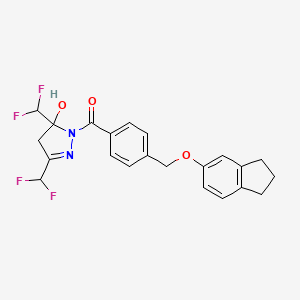 [3,5-bis(difluoromethyl)-5-hydroxy-4,5-dihydro-1H-pyrazol-1-yl]{4-[(2,3-dihydro-1H-inden-5-yloxy)methyl]phenyl}methanone