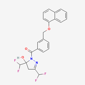 [3,5-BIS(DIFLUOROMETHYL)-5-HYDROXY-4,5-DIHYDRO-1H-PYRAZOL-1-YL]{3-[(1-NAPHTHYLOXY)METHYL]PHENYL}METHANONE