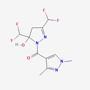 [3,5-bis(difluoromethyl)-5-hydroxy-4,5-dihydro-1H-pyrazol-1-yl](1,3-dimethyl-1H-pyrazol-4-yl)methanone