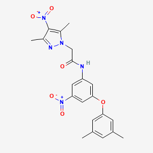 2-(3,5-dimethyl-4-nitro-1H-pyrazol-1-yl)-N-[3-(3,5-dimethylphenoxy)-5-nitrophenyl]acetamide