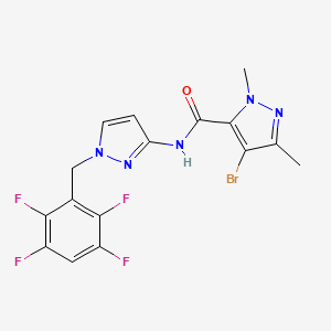 4-bromo-1,3-dimethyl-N-[1-(2,3,5,6-tetrafluorobenzyl)-1H-pyrazol-3-yl]-1H-pyrazole-5-carboxamide