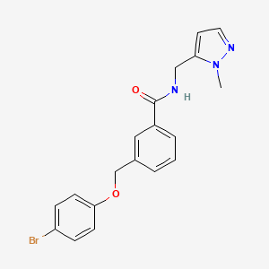 3-[(4-bromophenoxy)methyl]-N-[(1-methyl-1H-pyrazol-5-yl)methyl]benzamide