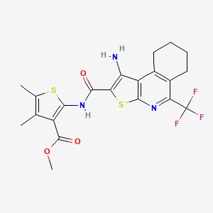 methyl 2-({[1-amino-5-(trifluoromethyl)-6,7,8,9-tetrahydrothieno[2,3-c]isoquinolin-2-yl]carbonyl}amino)-4,5-dimethyl-3-thiophenecarboxylate